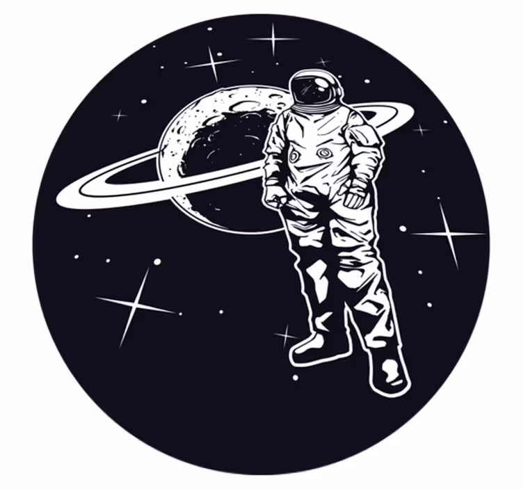 Kozmonauta a kozmoszban vinil szőnyeg csillagok - TenStickers
