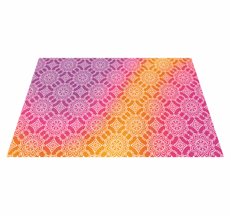Elegáns színátmenet vinil szőnyeg mandala - TenStickers