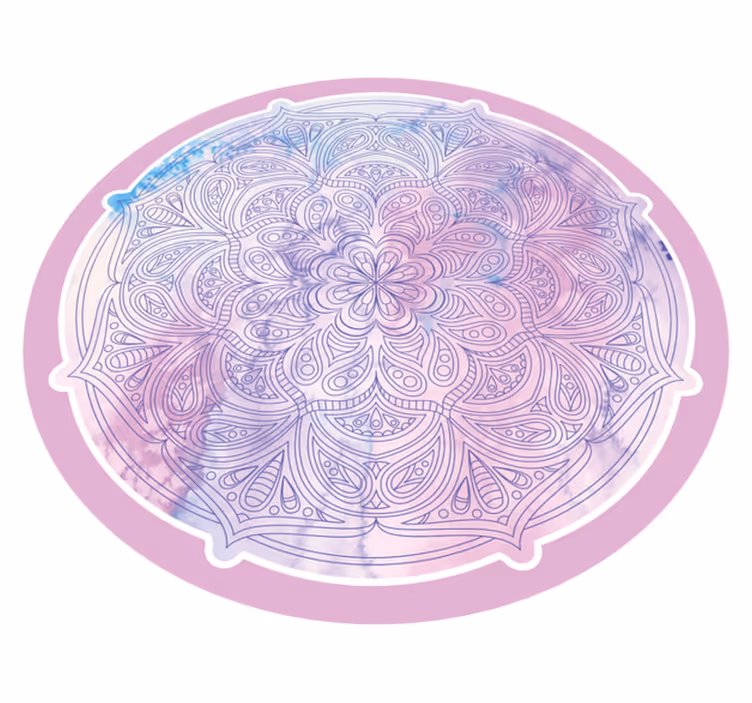 Színes szivárványos mandala vinil szőnyeg - TenStickers