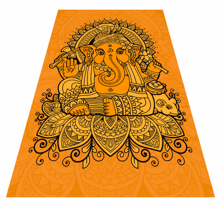 Ganesh illusztráció vinil szőnyeg etnikai - TenStickers