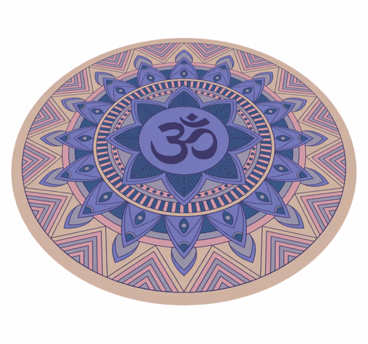 Színes mandala om szimbólum mandala vinil szőnyeg - TenStickers