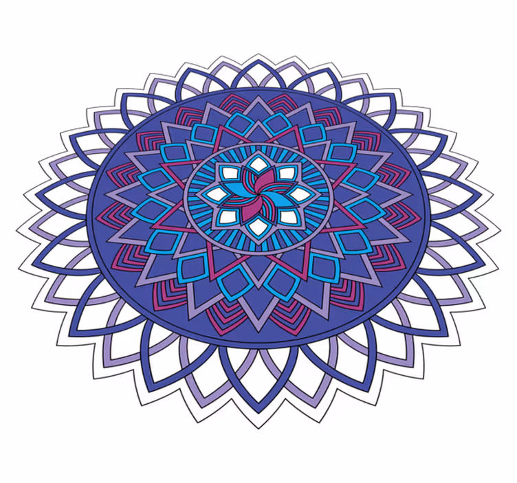 Bonyolult virágkötészet vinil szőnyeg mandala - TenStickers