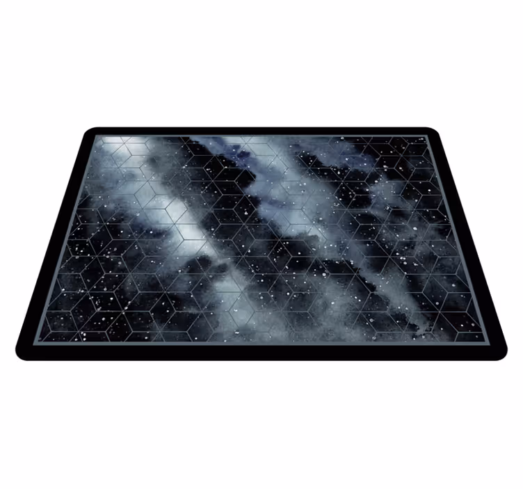 Hatszögletű galaxisminta vinil szőnyeg tinik - TenStickers