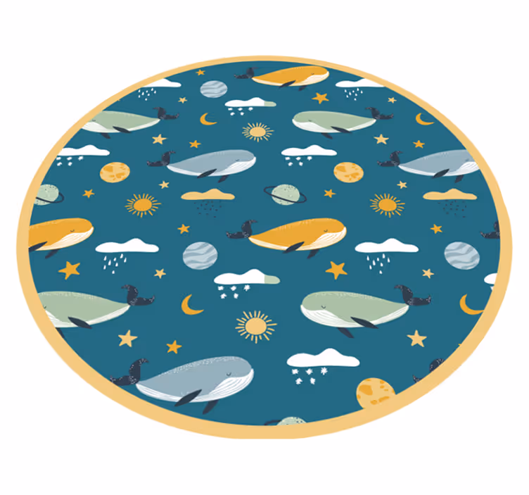 Bálna kaland vinil szőnyeg gyerekek - TenStickers