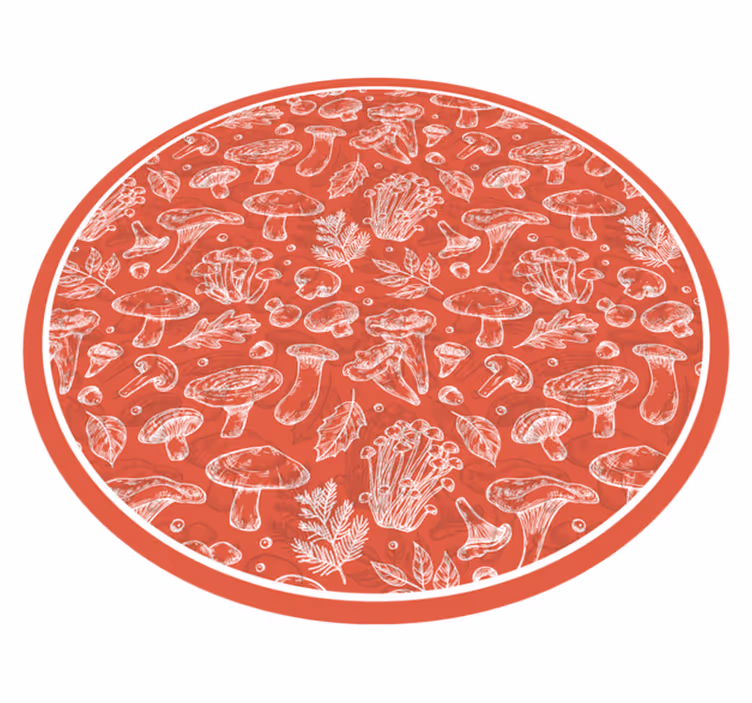 Gomba illusztráció vinil szőnyeg természet - TenStickers