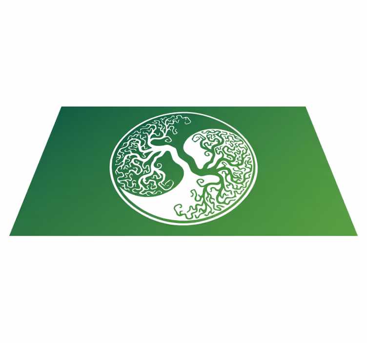 Eredeti yin yang életfa négyszögletes szőnyeg - TenStickers