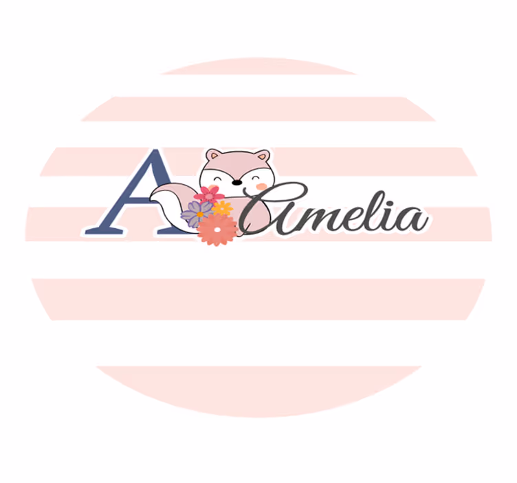 Aranyos állatok mókus név baba játszószőnyeg - TenStickers
