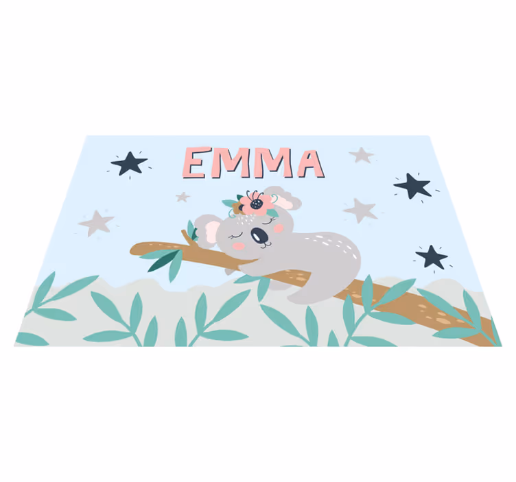 Koala éjszaka Vinil szőnyeg nevekkel - TenStickers