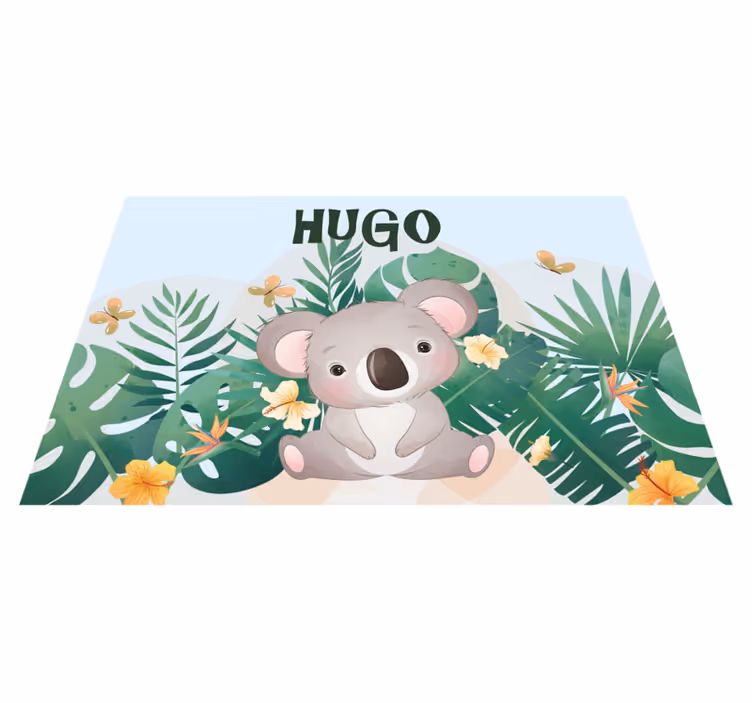 Koala téma vinil szőnyeg nevekkel - TenStickers