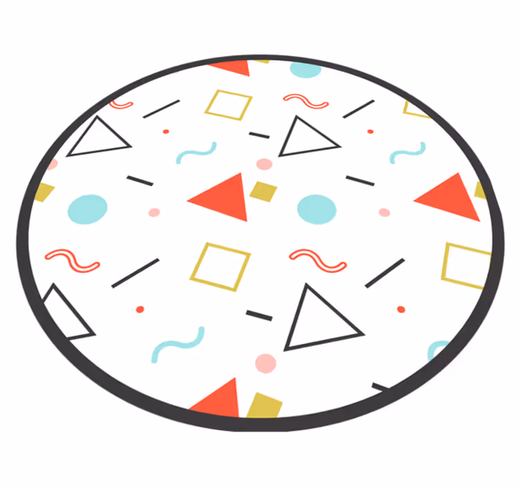 Színes geometriai mintás geometriai szőnyegek - TenStickers