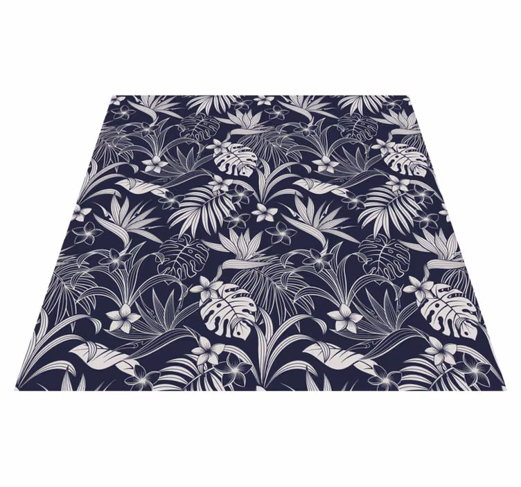 Tropical floral pattern vinil szőnyeg természet - TenStickers