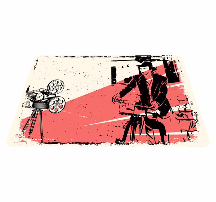 Klasszikus filmjelenet vinil szőnyeg szüret - TenStickers