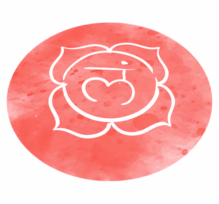Kör alakú rózsa design vinil szőnyeg mandala - TenStickers