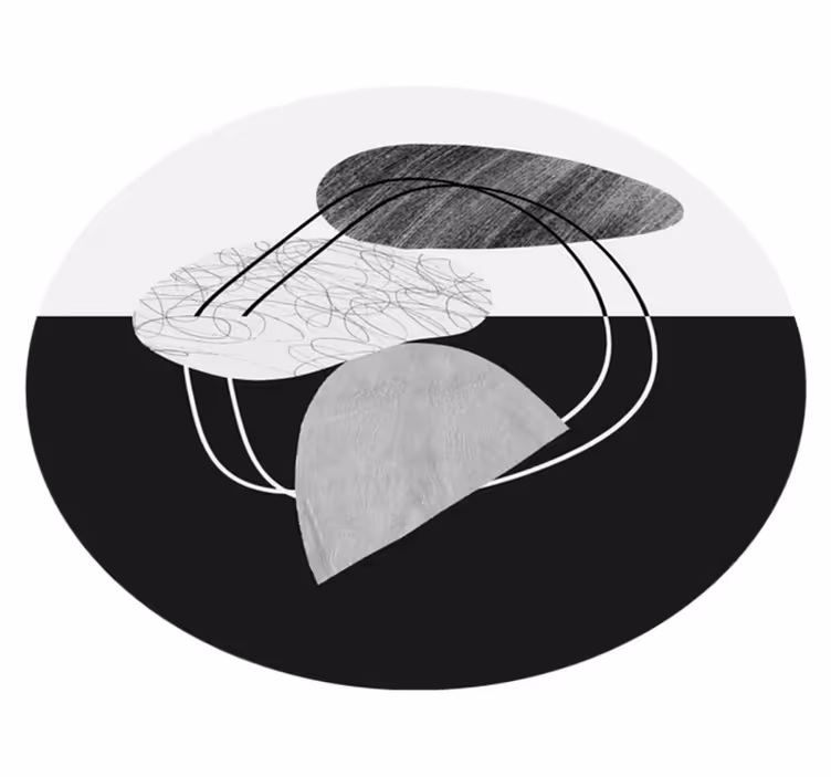 Absztrakt forma grafika vinil szőnyeg minimalista - TenStickers