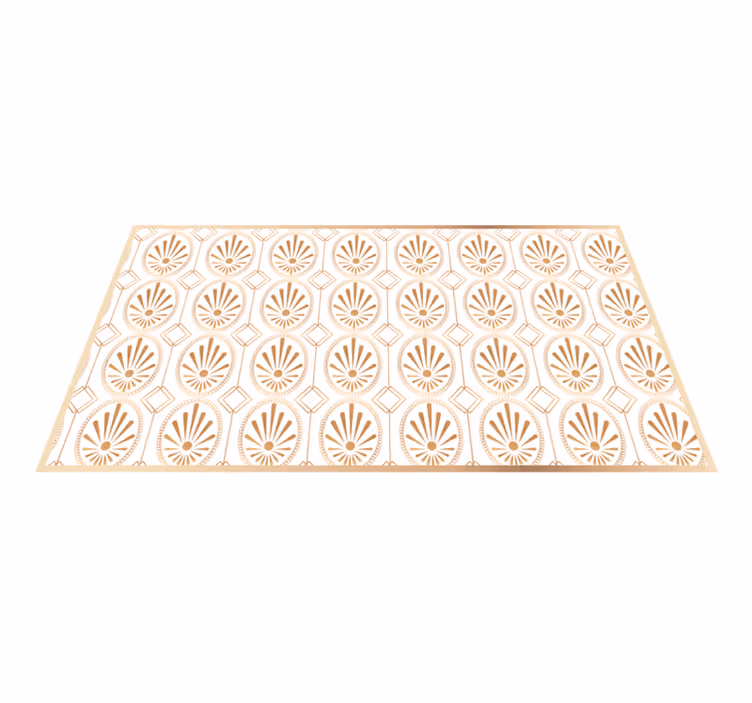 Modern art fehér és arany deco geometrikus szőnyegek - TenStickers
