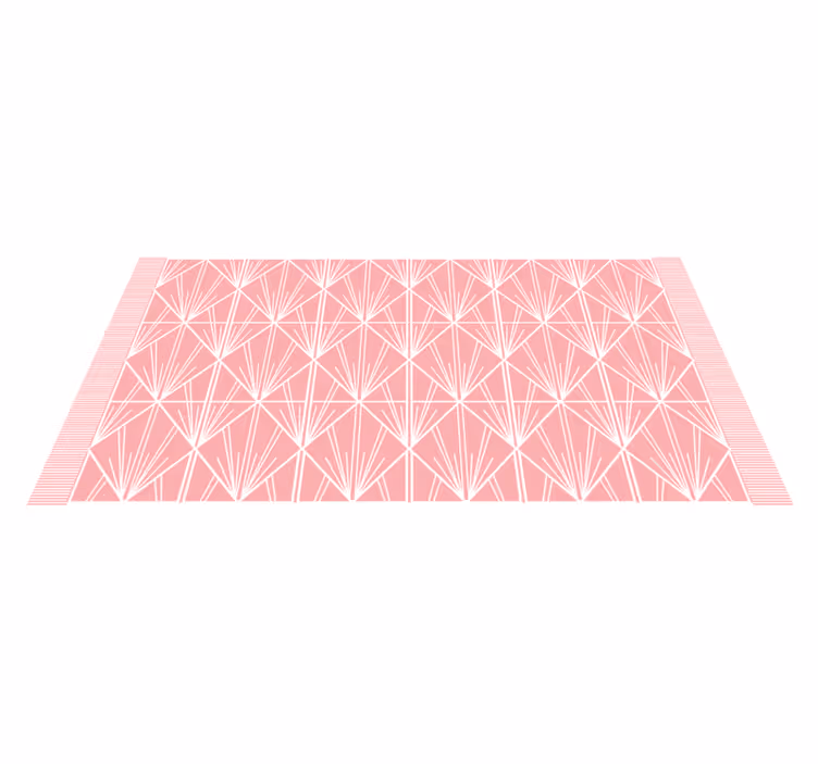 Rózsaszín geometrikus minta vinil szőnyeg csempe hatás - TenStickers