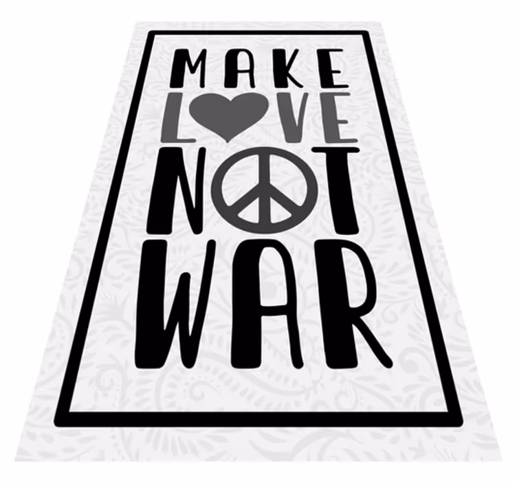 Make love not war idézet egyedi szőnyeg - TenStickers