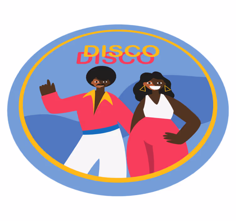 Tánc 80 -as évek diszkó férfi vintage szőnyeg - TenStickers