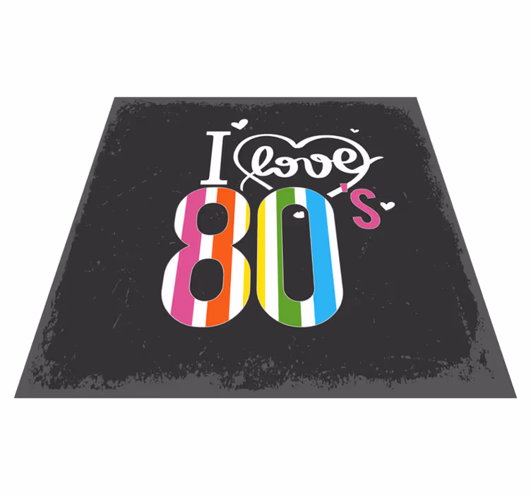 Retro 80-as évek szerelem vinil szőnyeg mozaik - TenStickers