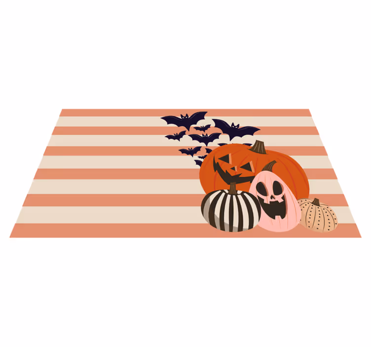 Tök trió vinil szőnyeg halloween - TenStickers