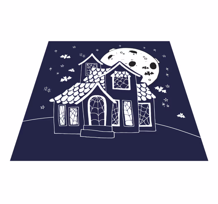 Kísérteties kúria környezet vinil szőnyeg halloween - TenStickers