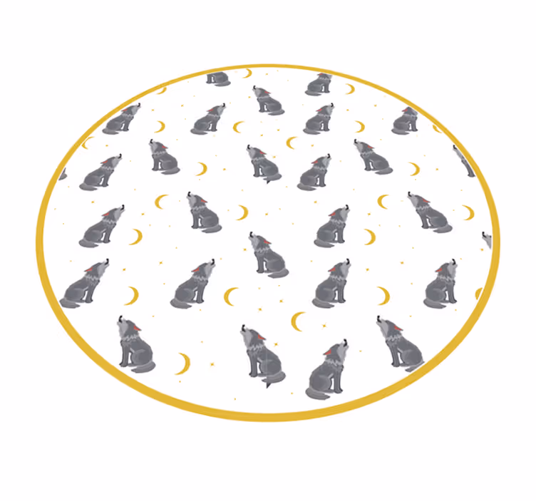 Farkas hold minta vinil szőnyeg állatnyomat - TenStickers