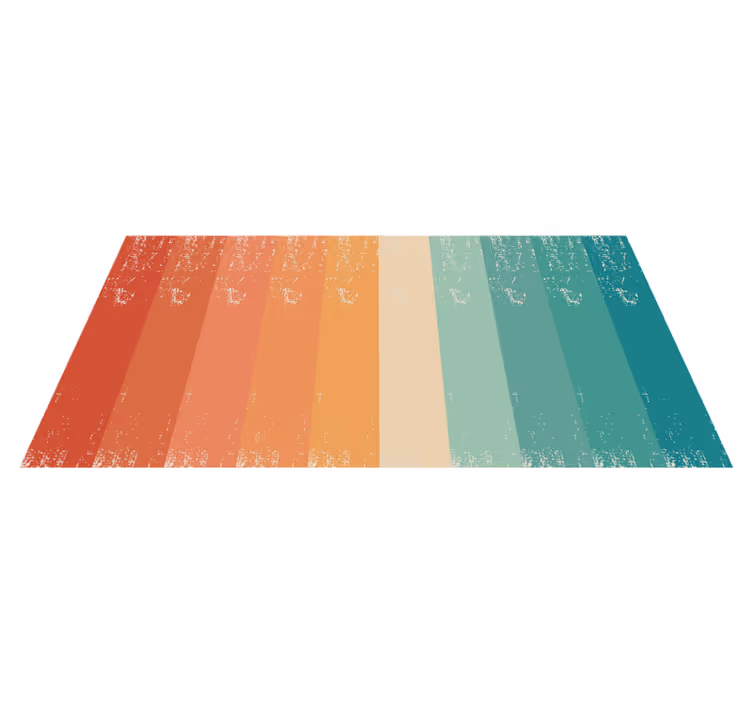 Színes csíkos rétegek vinil szőnyeg minimalista - TenStickers