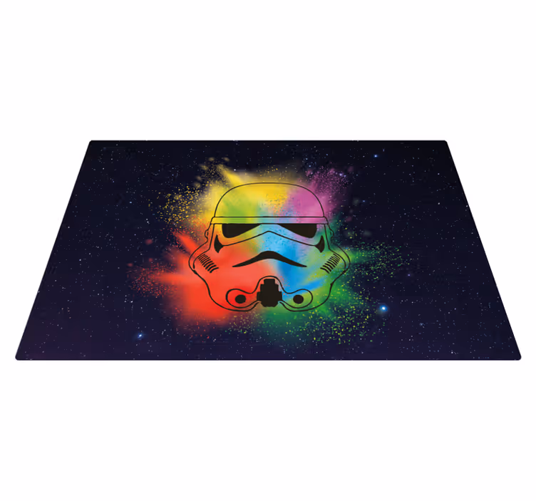 Fehér katonafejek minta tini vinil szőnyeg - TenStickers
