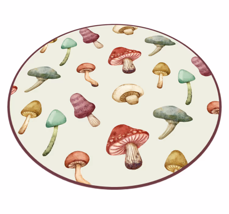 Gomba illusztrációk vinil szőnyeg természet - TenStickers