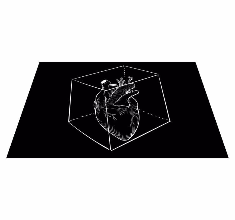 Szív illusztráció vinil szőnyeg modern - TenStickers