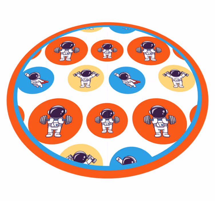 űrhajós fitnesz vinil szőnyeg mások - TenStickers