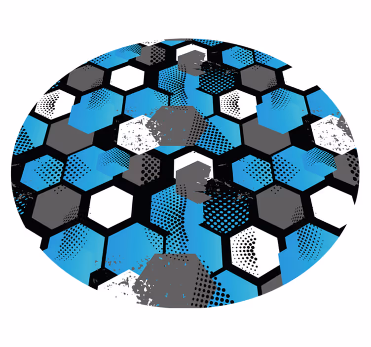 Hatszögletű mintakiemelés vinil szőnyeg geometriai - TenStickers