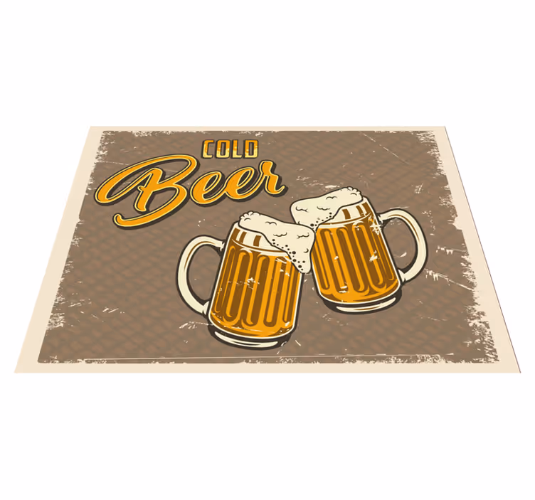Hideg sör retro piszkos konyhai padlólapok - TenStickers