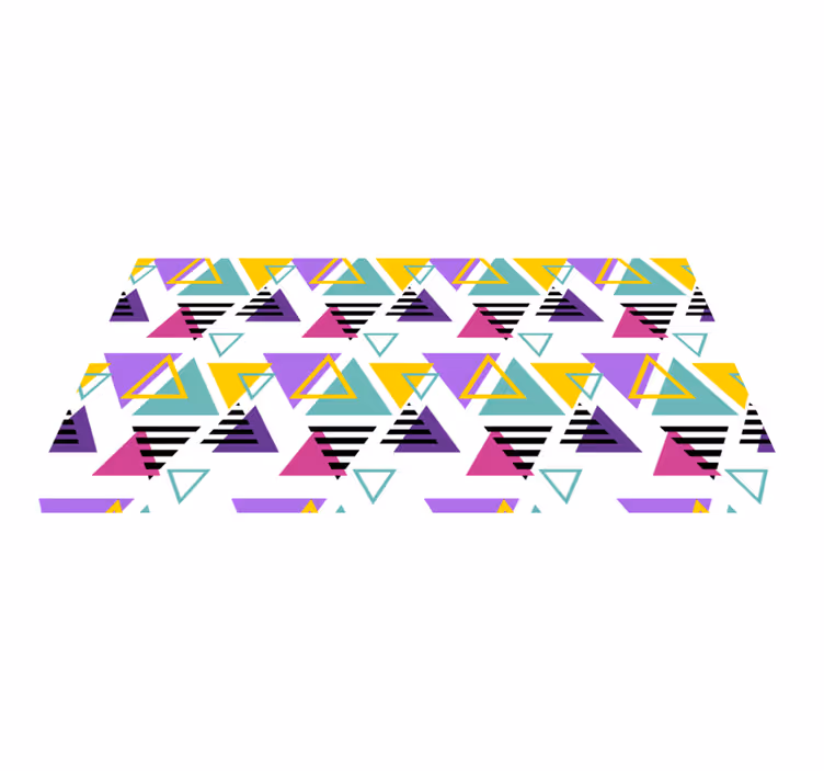 Színes háromszög elrendezés vinil szőnyeg geometriai - TenStickers
