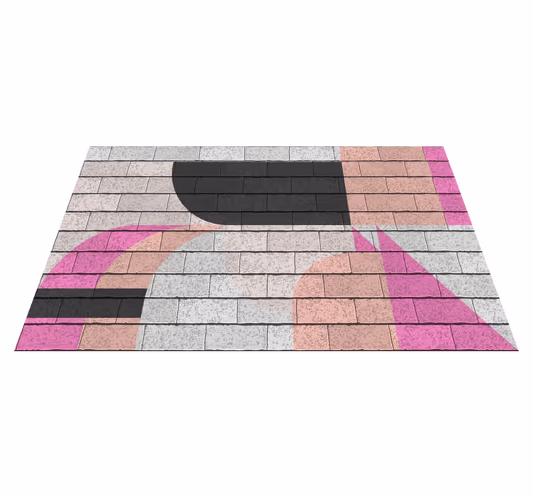 Fogalmi színszegmensek vinil szőnyeg geometriai - TenStickers