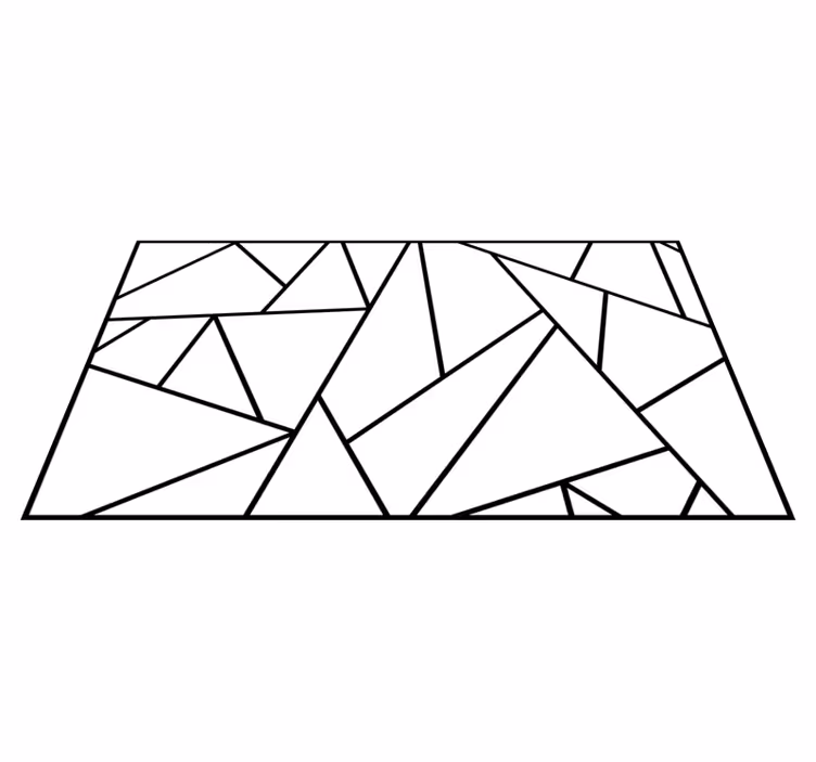 éles szögletes minta vinil szőnyeg geometriai - TenStickers