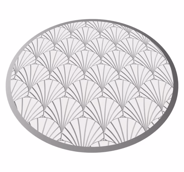Art deco fehér kagyló minta csempe szőnyeg - TenStickers