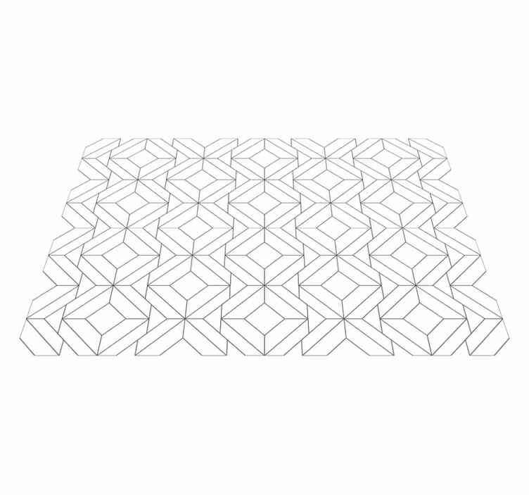 Fehér minta vinil szőnyeg geometriai - TenStickers