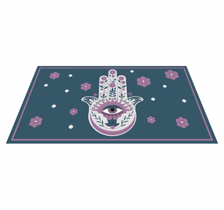 Hamsa kéz stílus vinil szőnyeg mandala - TenStickers