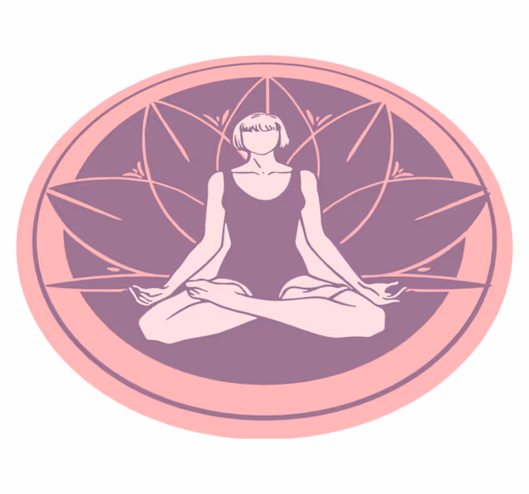 Nyugodt meditáció szimbóluma vinil szőnyeg mandala - TenStickers