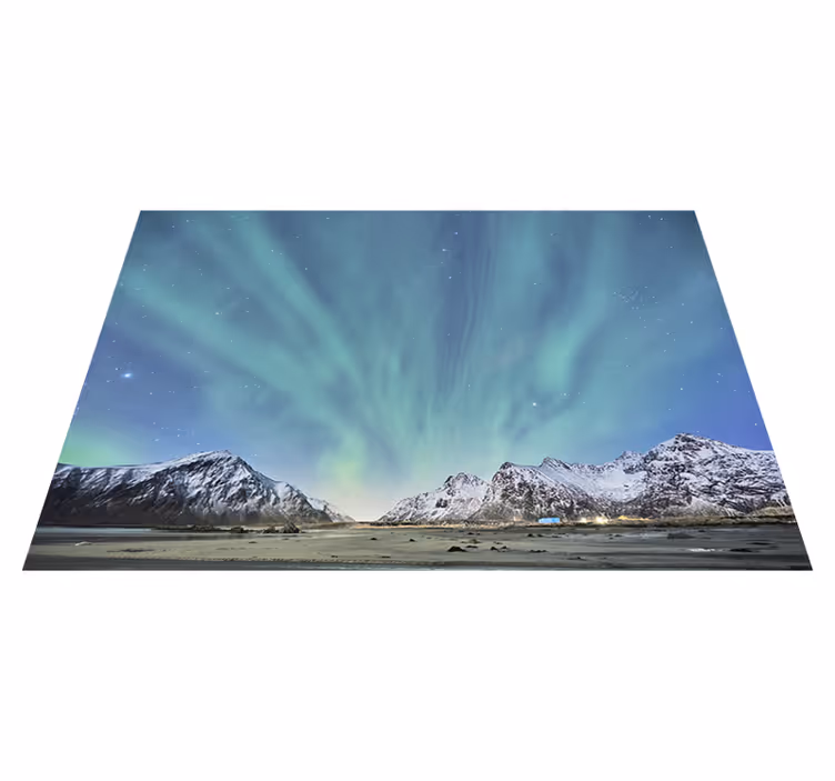 északi fény szépsége vinil szőnyeg természet - TenStickers