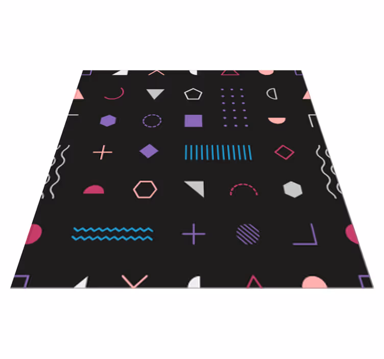 Játékos formák megjelenítése vinil szőnyeg geometriai - TenStickers