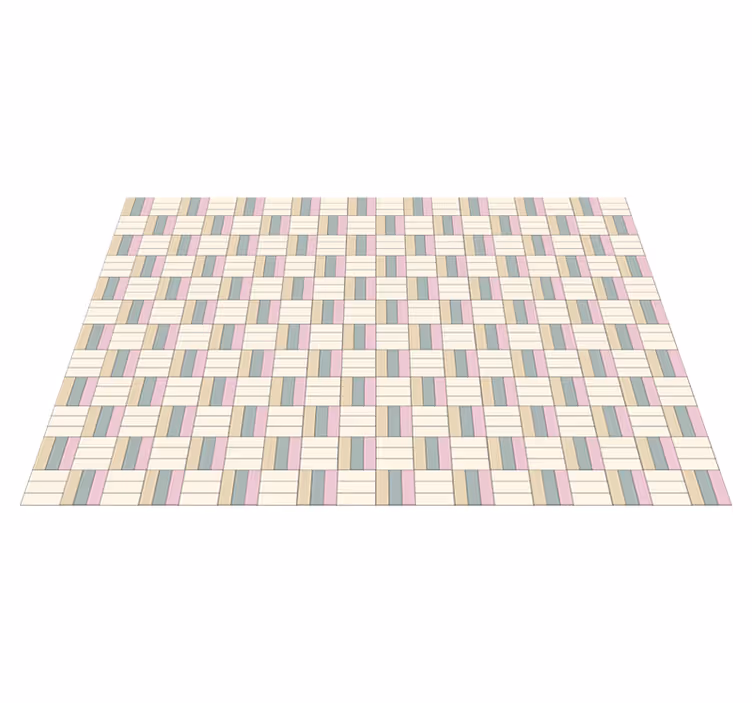 Szövött színes blokkok vinil szőnyeg geometriai - TenStickers