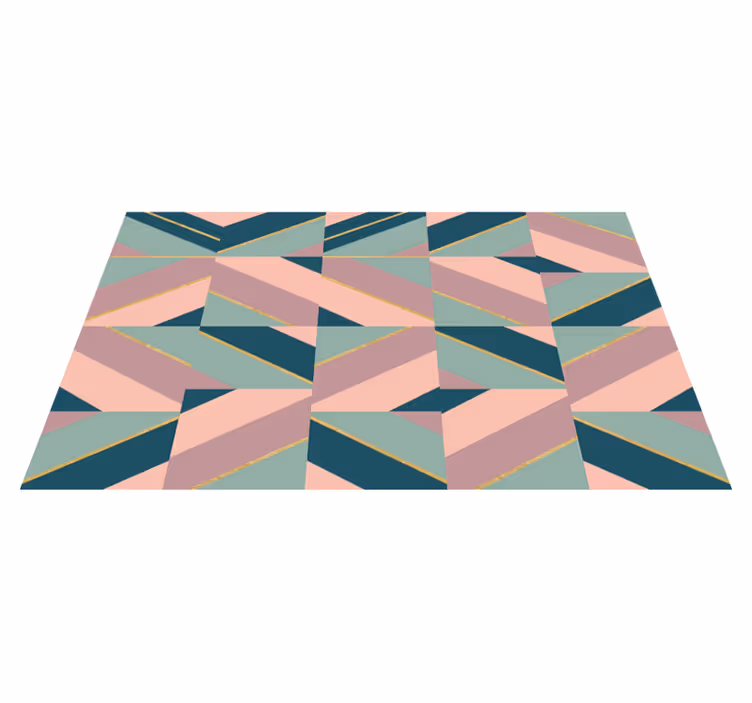Geometrikus pasztell minta vinil szőnyeg modern - TenStickers