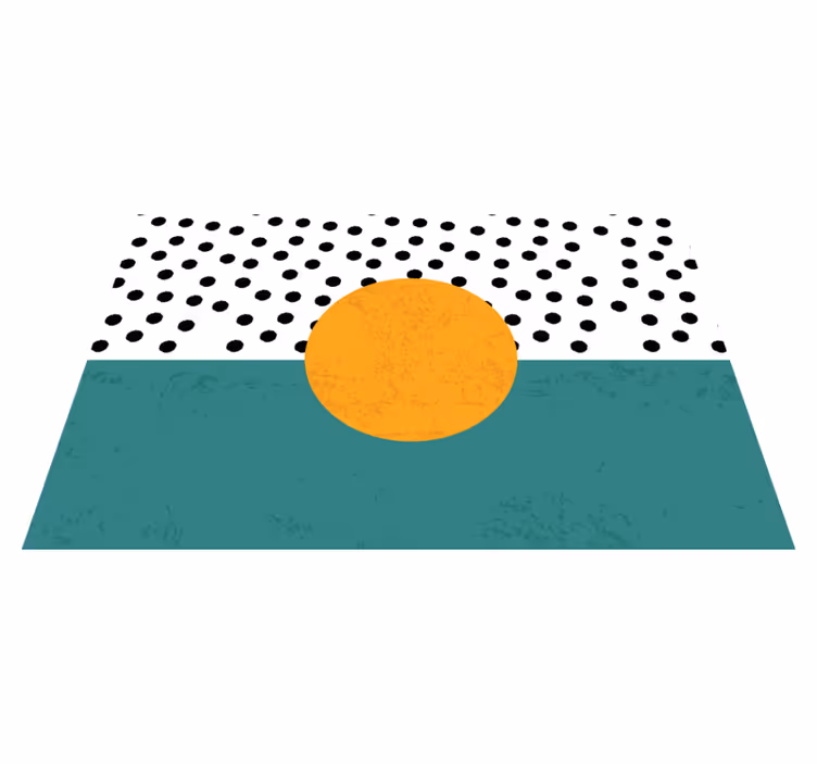 Kör és pontok vinil szőnyeg minimalista - TenStickers