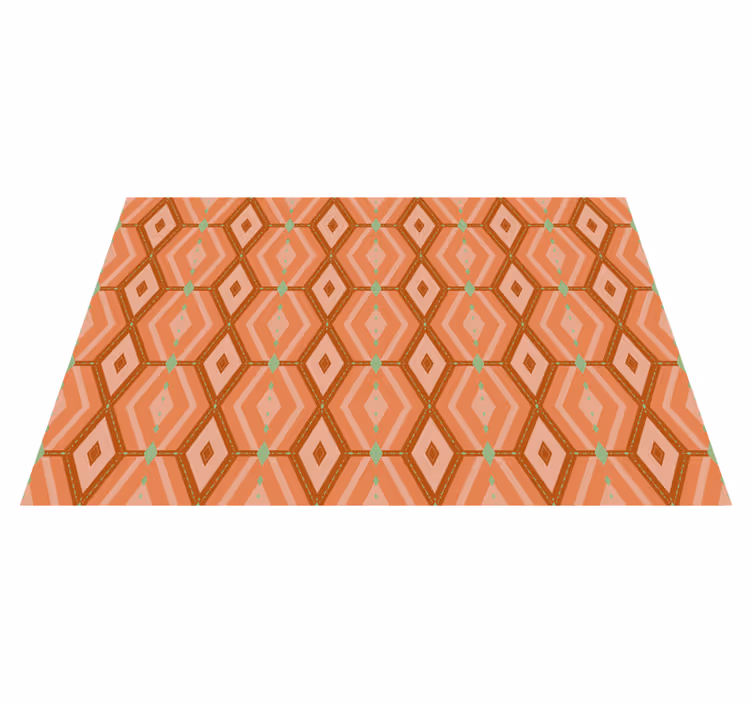 30-as évek őszi árnyalatai geometrikus vintage szőnyeg - TenStickers
