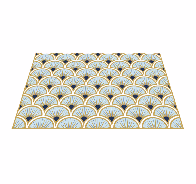 Geometrikus legyezőminta vinil szőnyeg geometriai - TenStickers