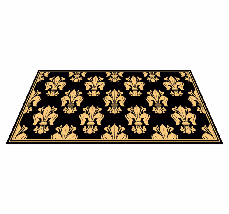 Elegáns fleur-de-lis minta Vinil szőnyeg nappali - TenStickers