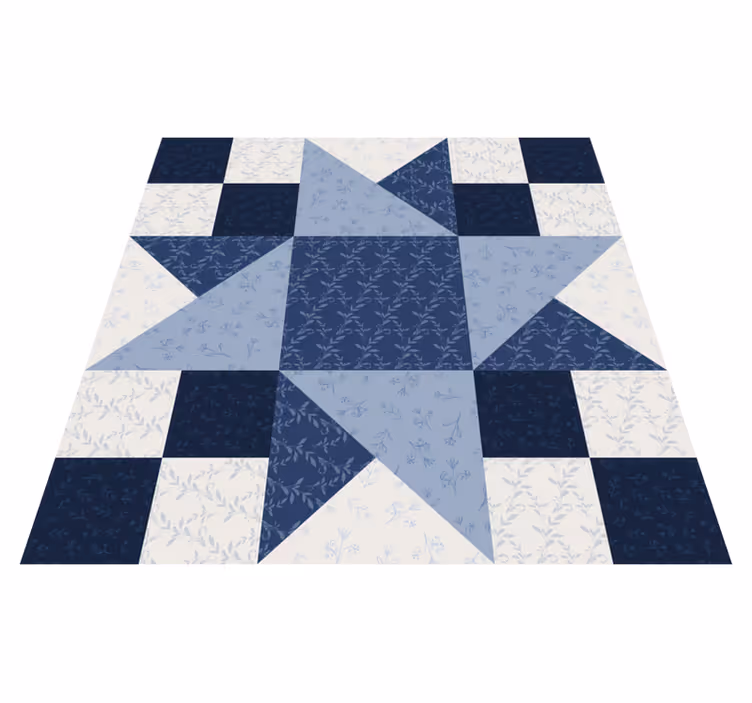 vinil szőnyeg geometriai patchwork csillag minta - TenStickers