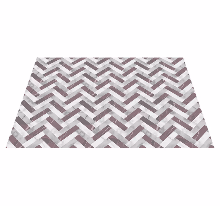 vinil szőnyeg geometriai chevron minta rátét - TenStickers
